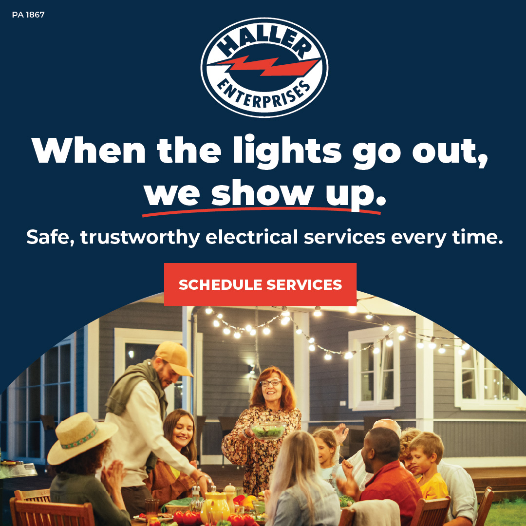 Haller Enterprises Facebook ad: Lights Out? We're On It.