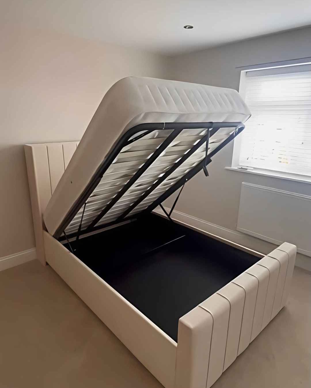 Jonathan Holmes Facebook ad: Double Size Ottoman Storage Bed Frame & Mattress - In…