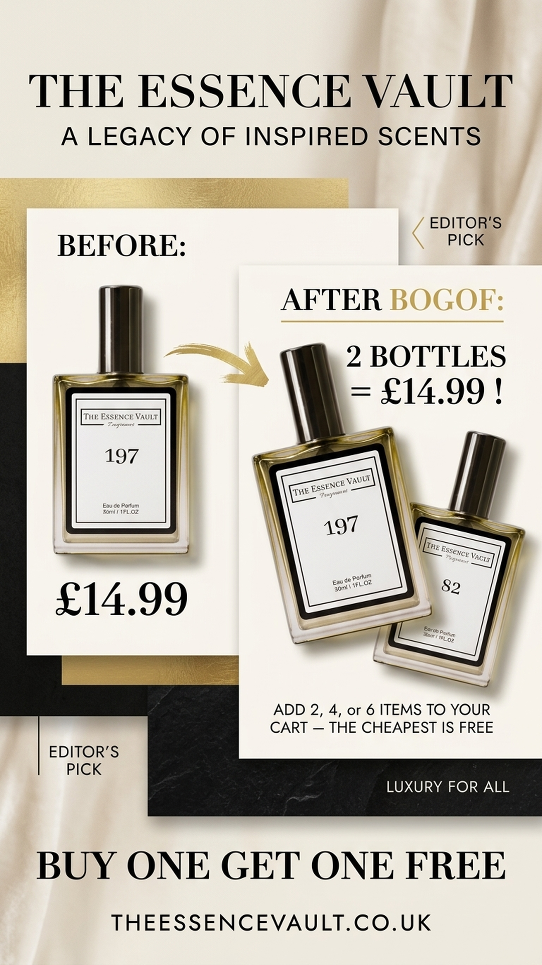 The Essence Vault Facebook ad