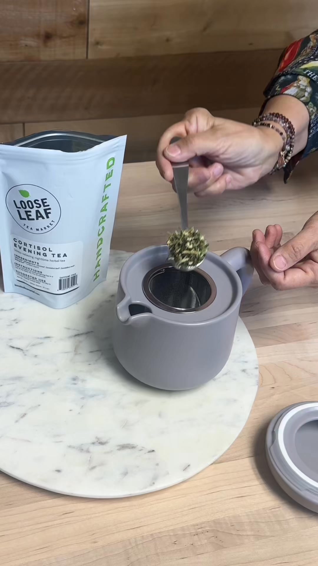 Loose Leaf Tea Market Facebook ad: Two Teas. One Cortisol Routine.