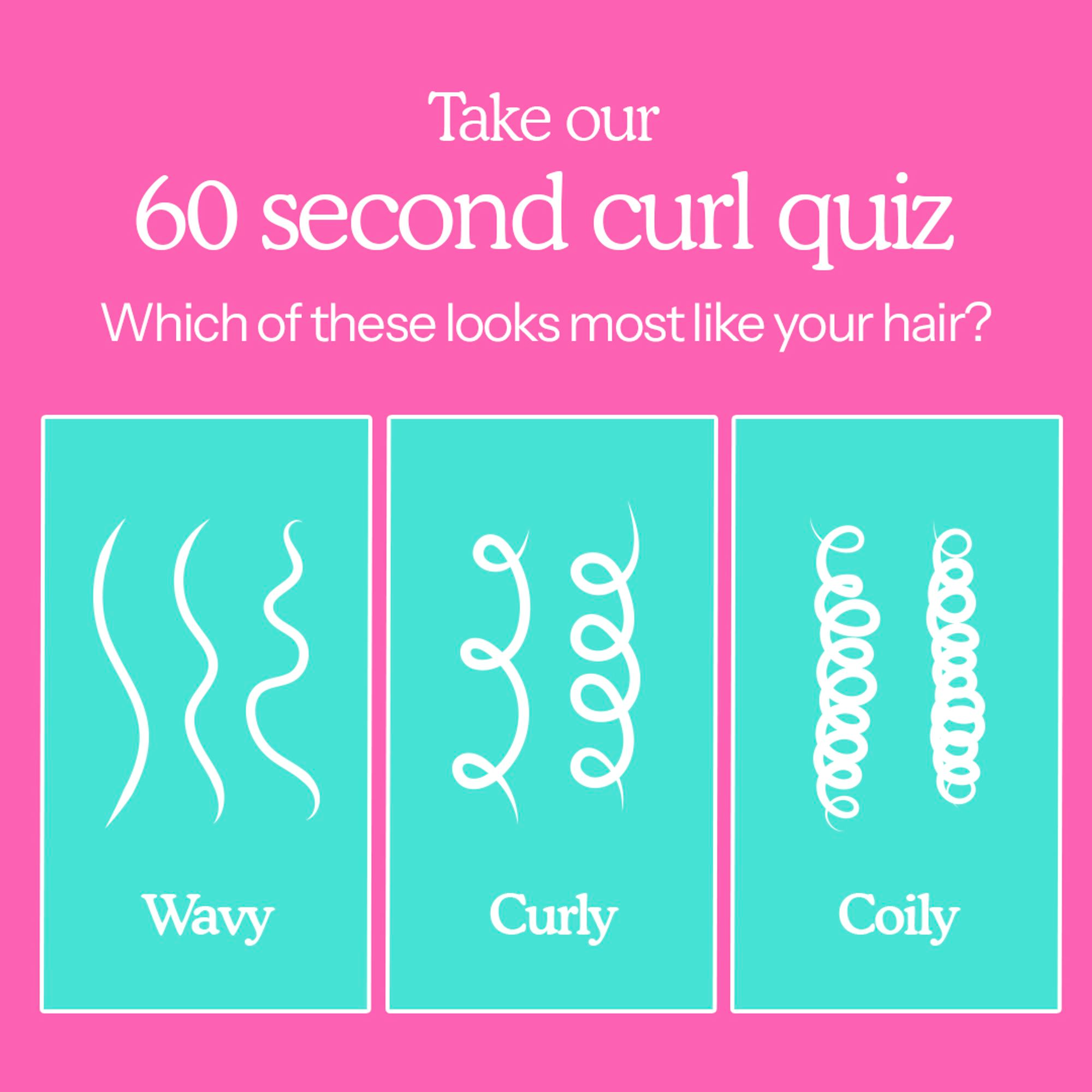 Only Curls Facebook ad: Take Our Curl Quiz