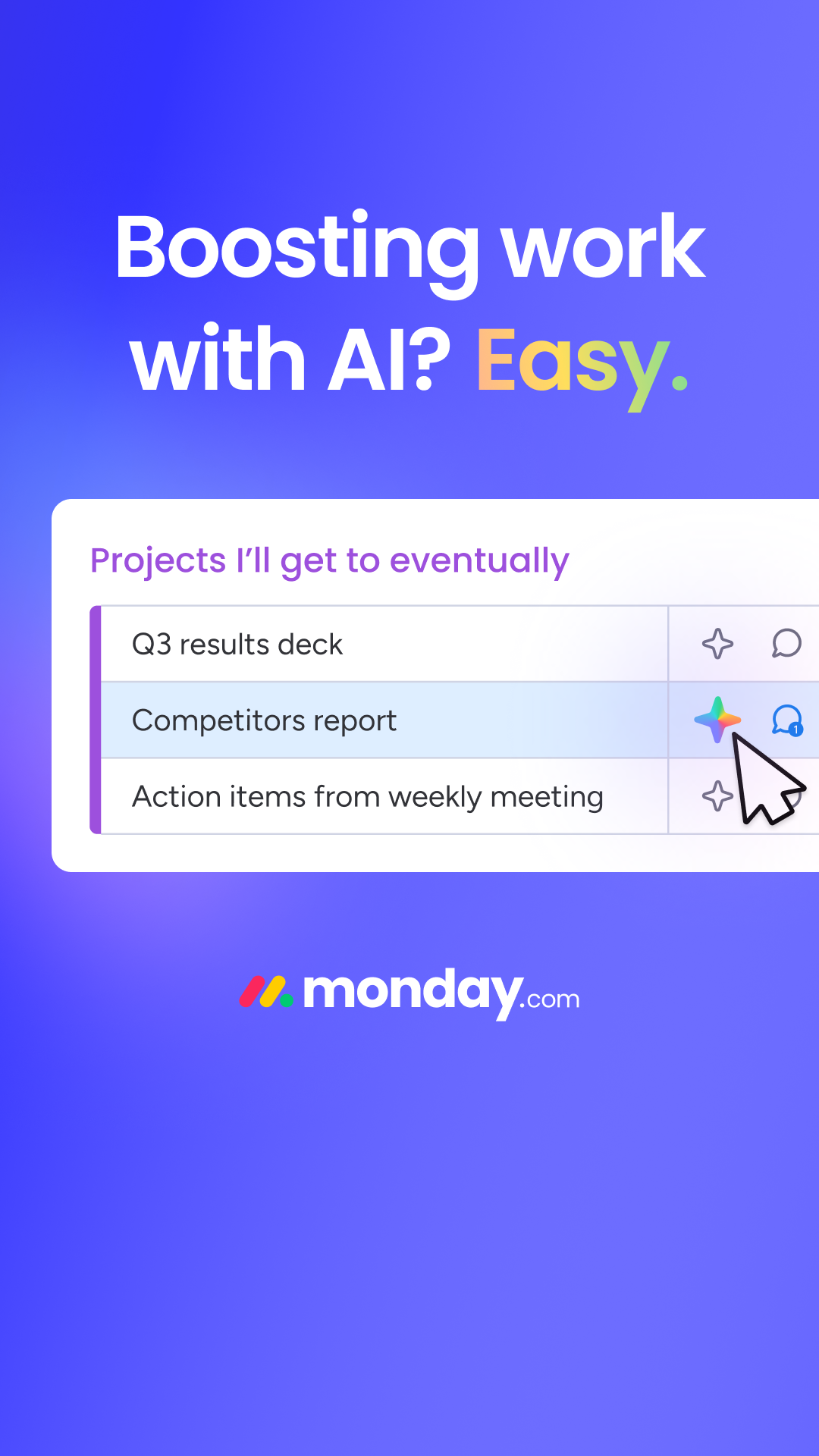 monday.com Facebook ad