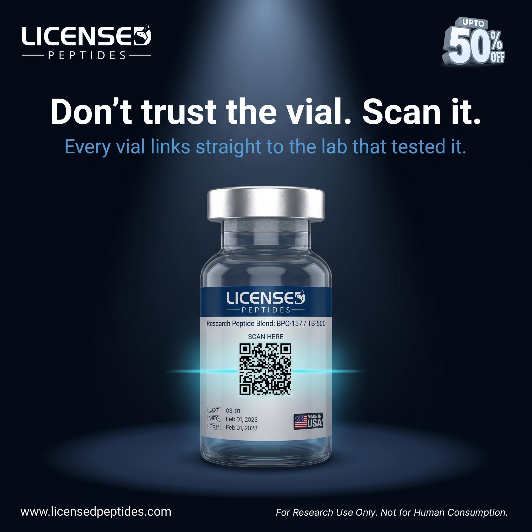 Licensed Peptides Facebook ad