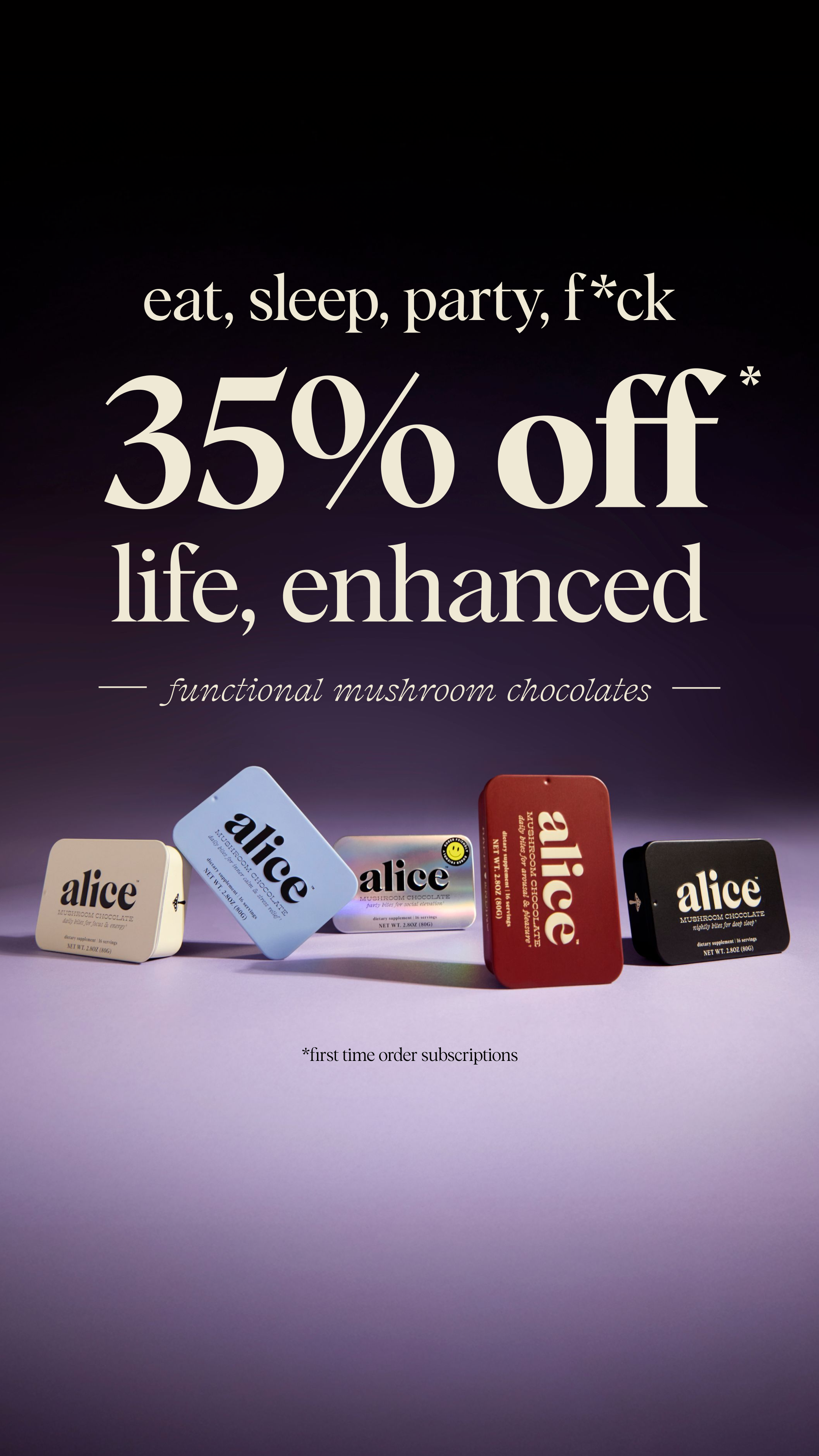 Alice Mushrooms Facebook ad