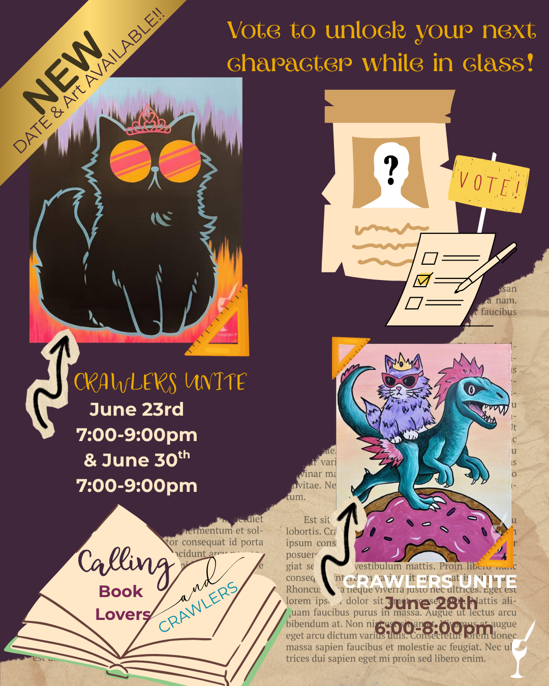Painting with a Twist Facebook ad: CRAWLERS UNITE!