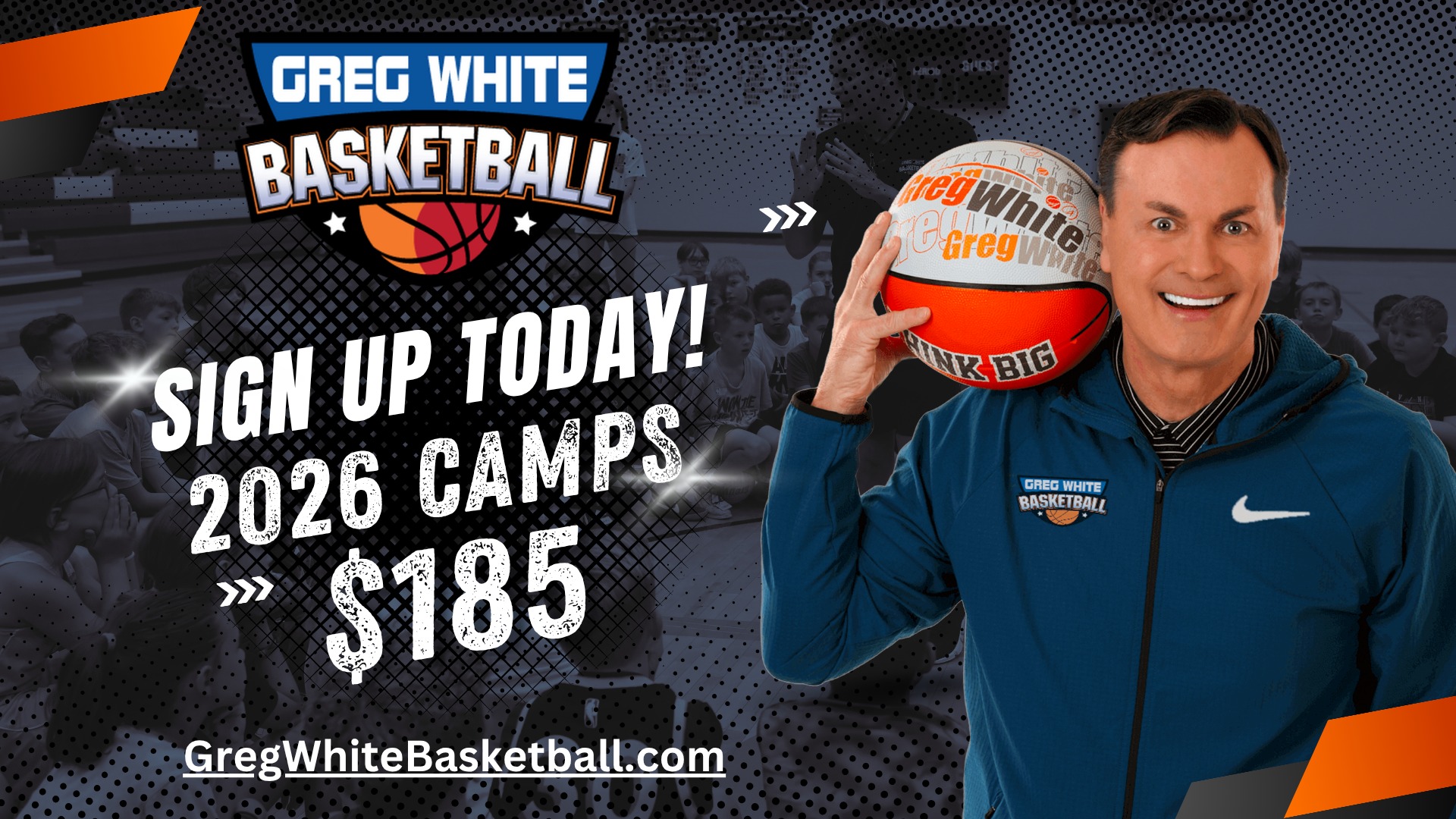 Greg White Basketball Facebook ad: Session III - Little Wizards Camp (Ages 5-14)
