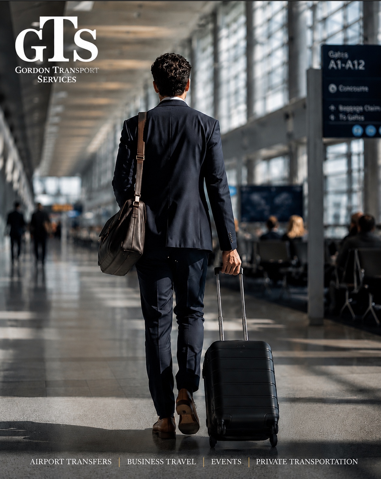 Gordon Transport Services Facebook ad: Travel smarter. Arrive in style.