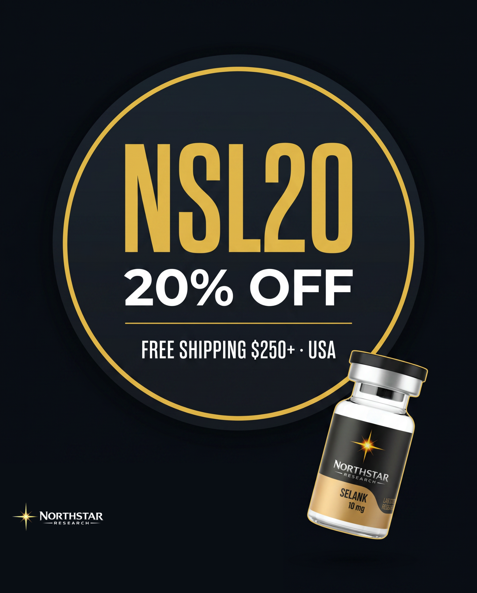 Northstar Research Facebook ad: 20% Off, Use Code NSL20