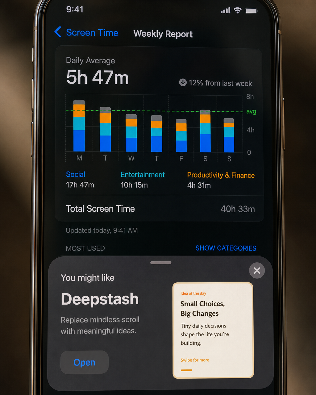 Deepstash Facebook ad