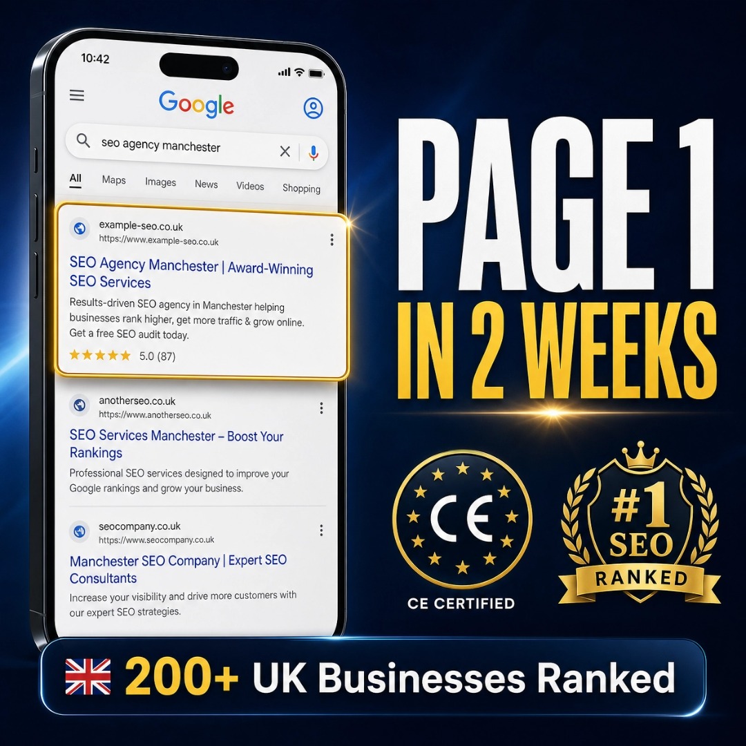 Colossal Enterprises AI SEO Packages to Rank You in 2 to 6 weeks Facebook ad: Get on Page 1 on Google in 2 Weeks