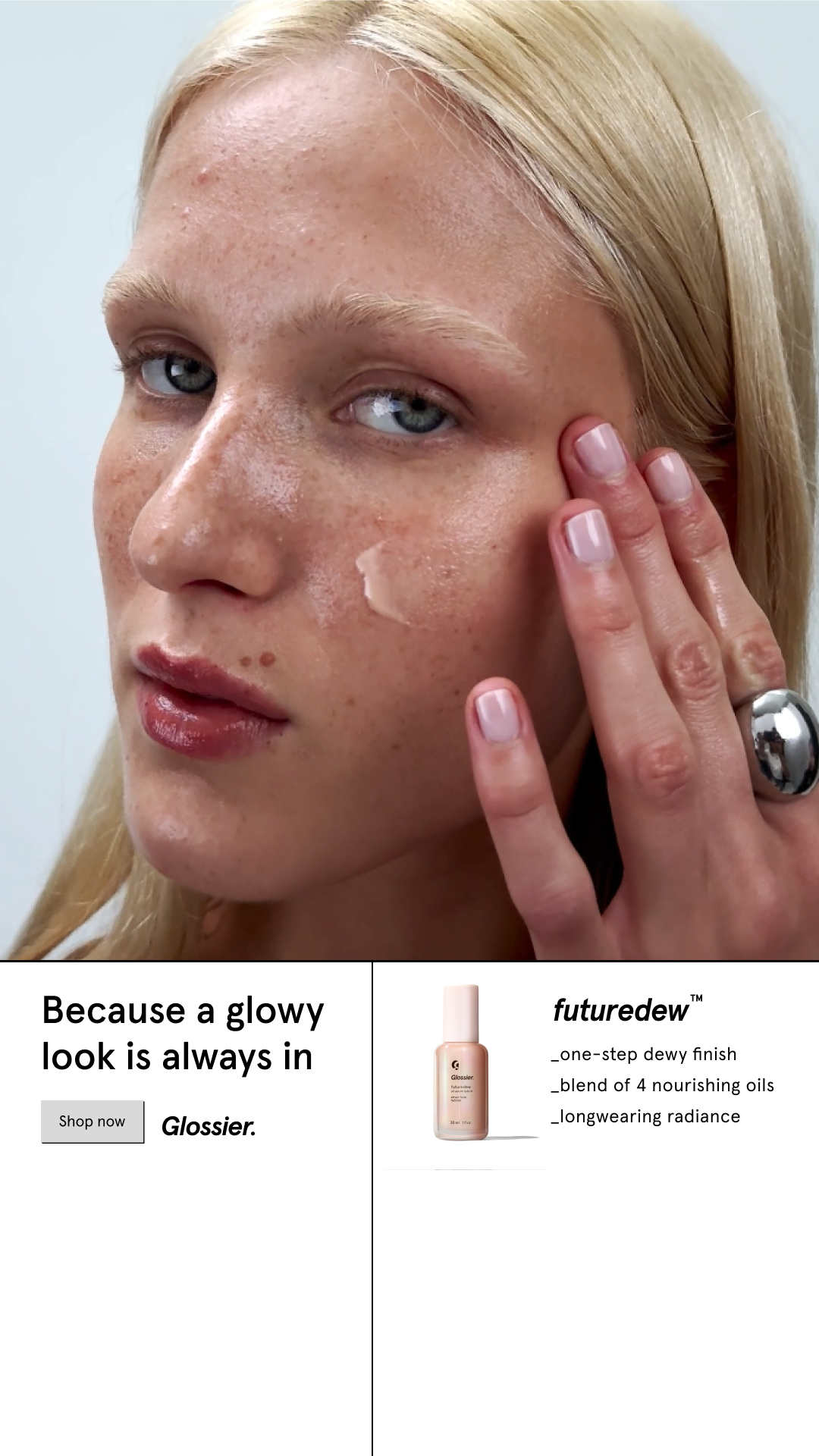 Glossier Facebook ad