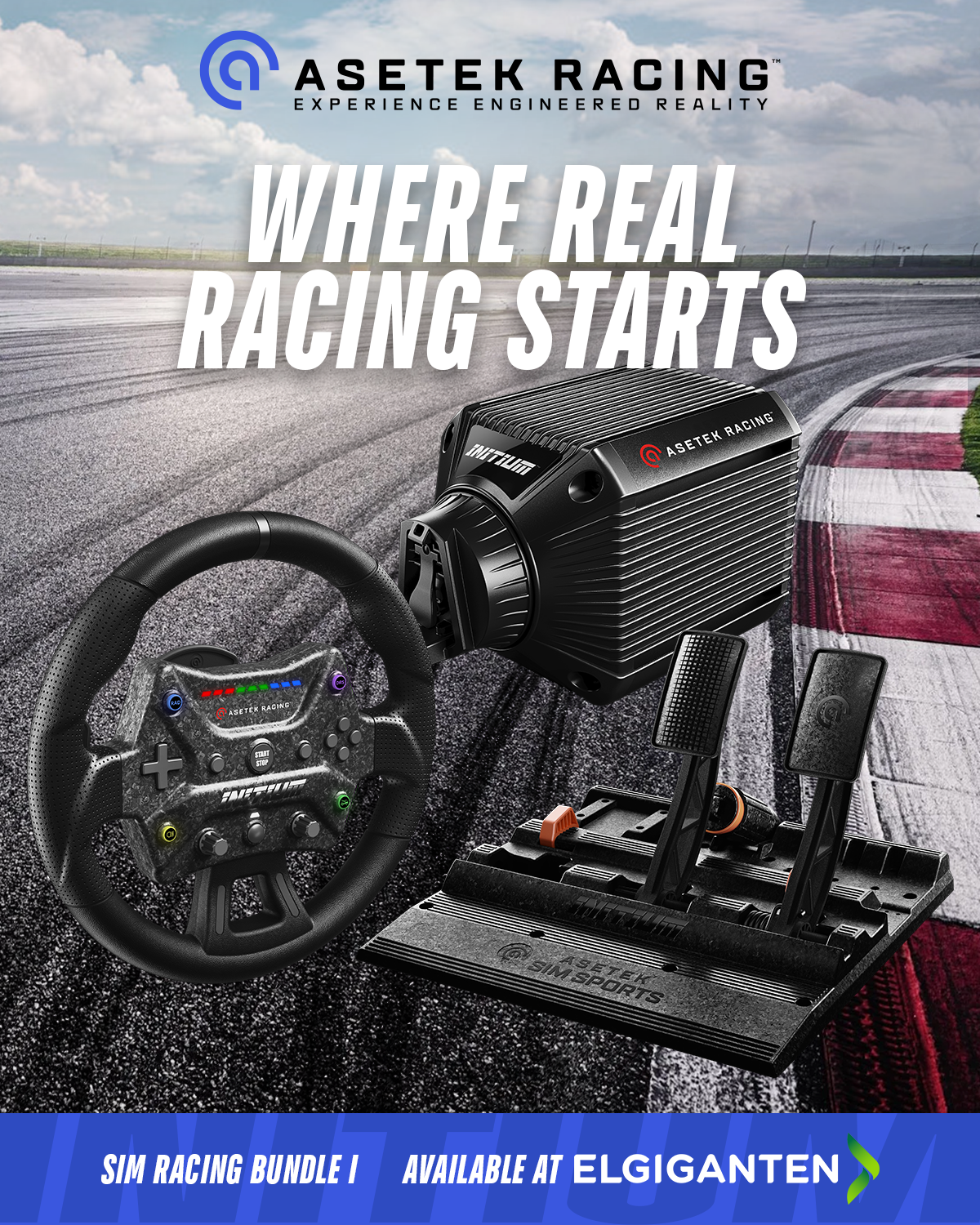 Asetek Racing Facebook ad: Initium hos Elgiganten