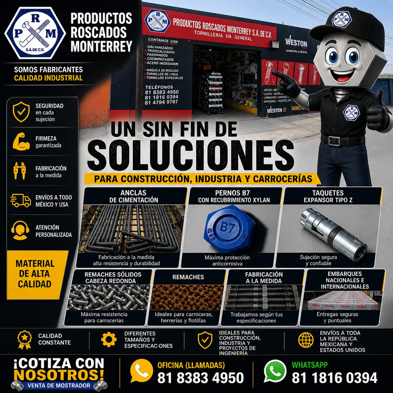 Productos Roscados Monterrey Facebook ad