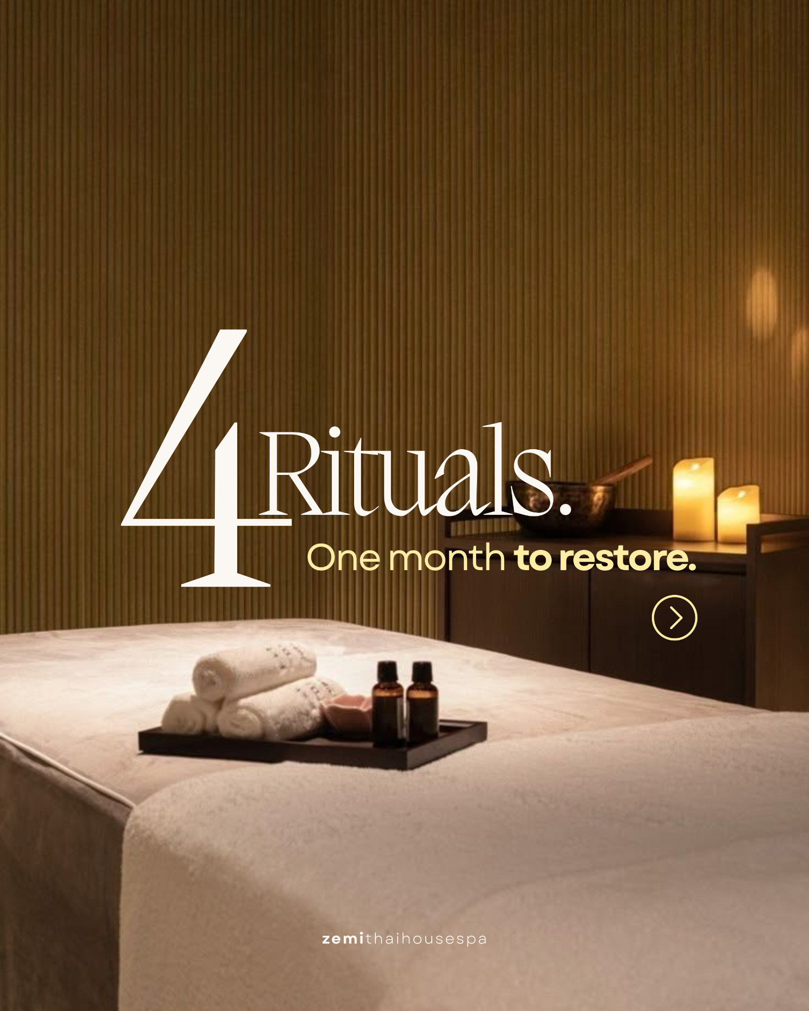 ZEMI THAI HOUSE SPA Facebook ad: May arrives like a slow breath.