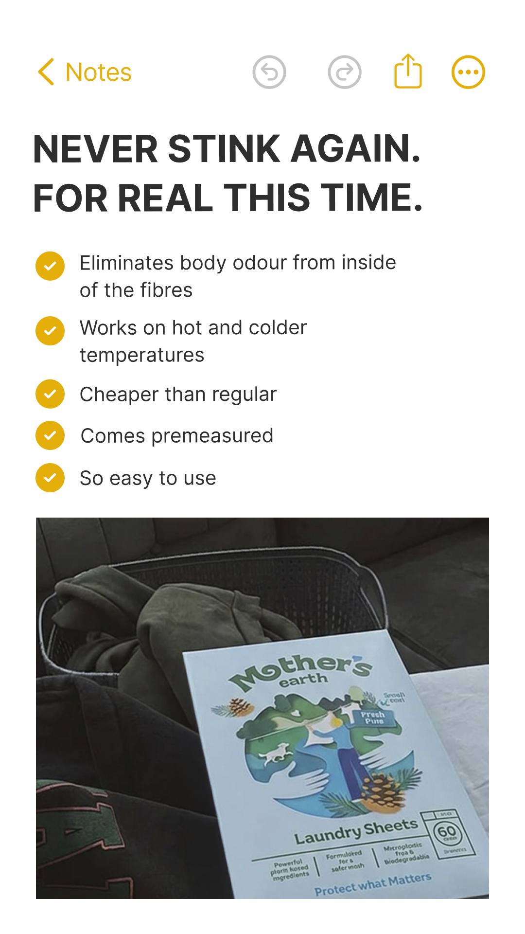 Mothers Earth Facebook ad