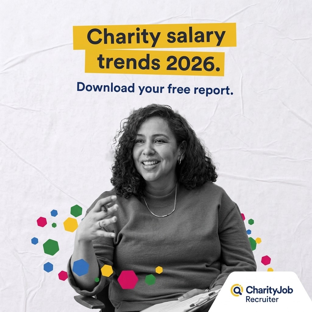 CharityJob Facebook ad: Get The 2026 Salary Report