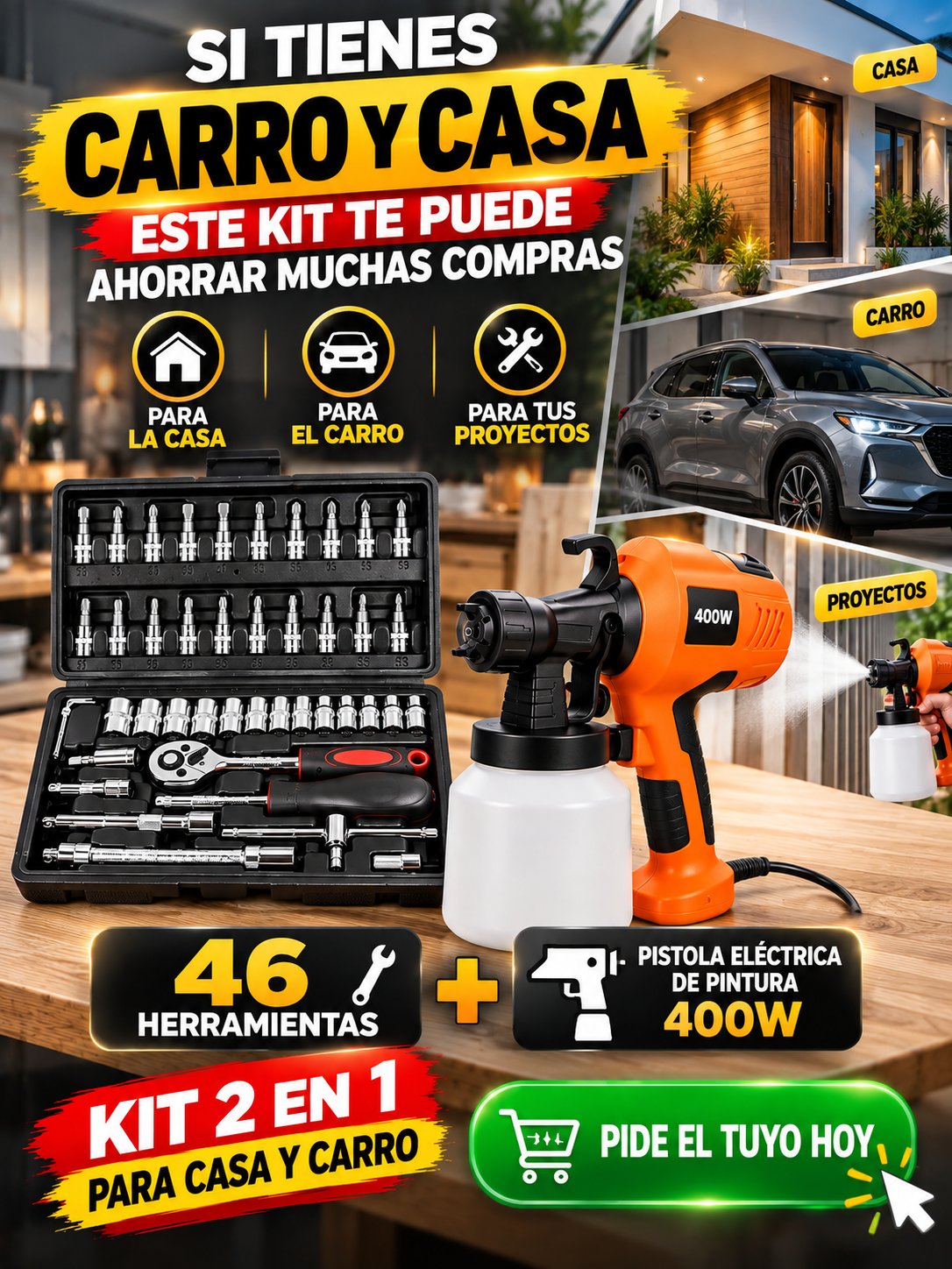 Emay Facebook ad: Compra el KIT COMPLETO 2 EN 1 y trabaja como un…