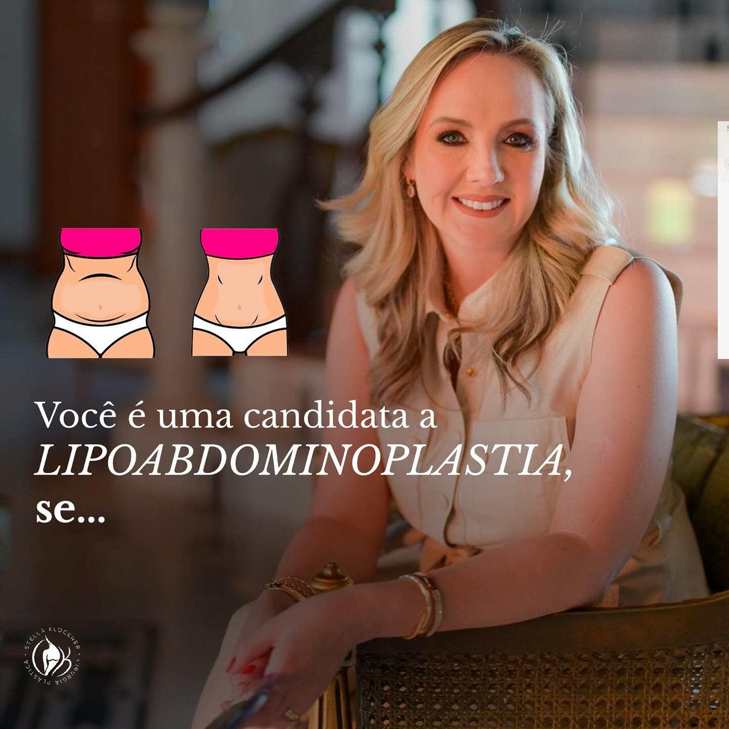 Stella Klockner Facebook ad: Sua barriga te incomoda?