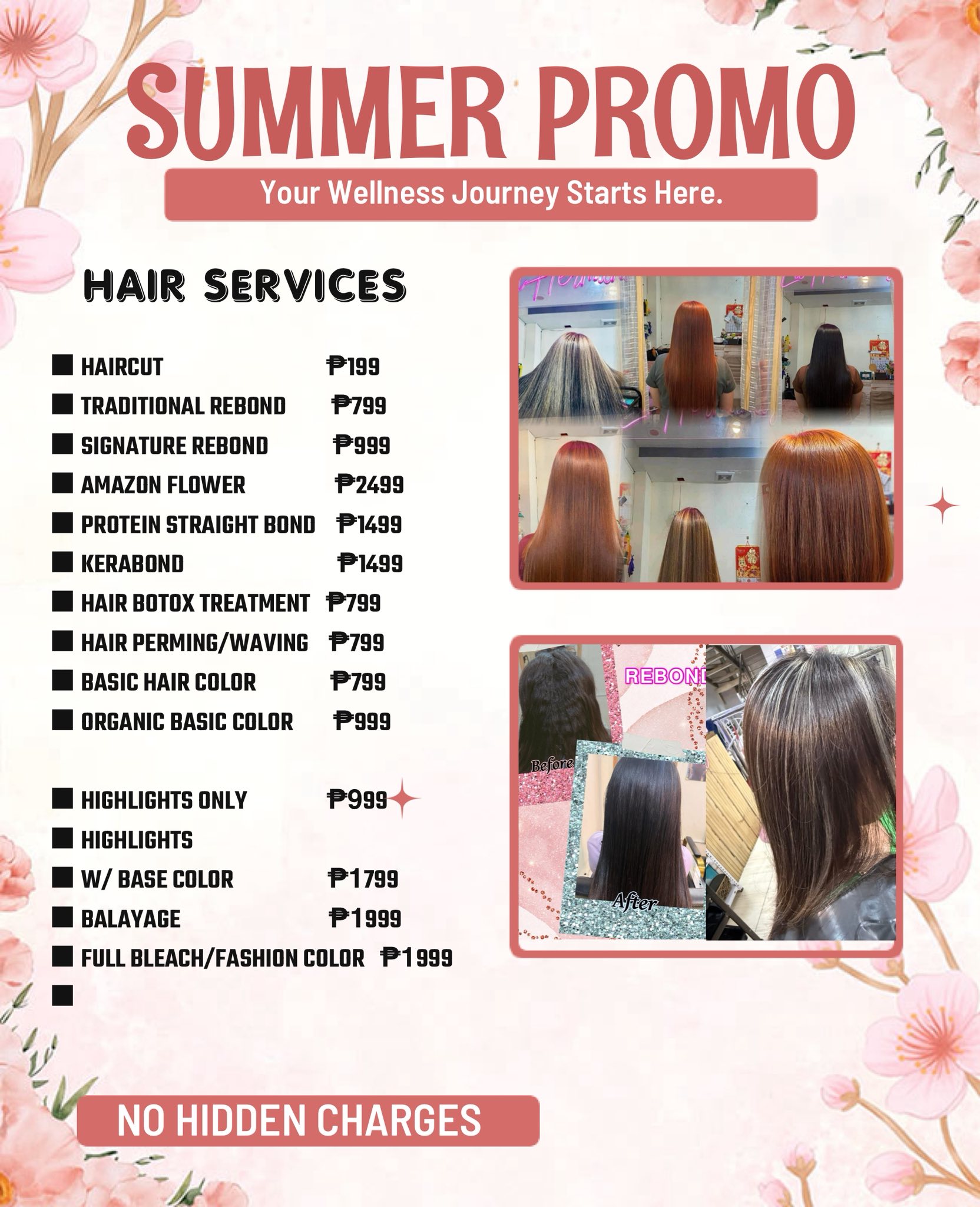 La hermanas beauty bar and International Training Center Facebook ad: HAIL DEAREST GORGEOUS YOU DESERVE THIS