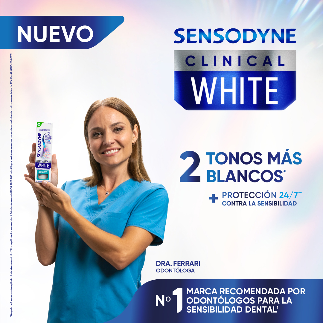 Sensodyne Facebook ad: Tu sonrisa más blanca, y protegida contra la sensibilidad…