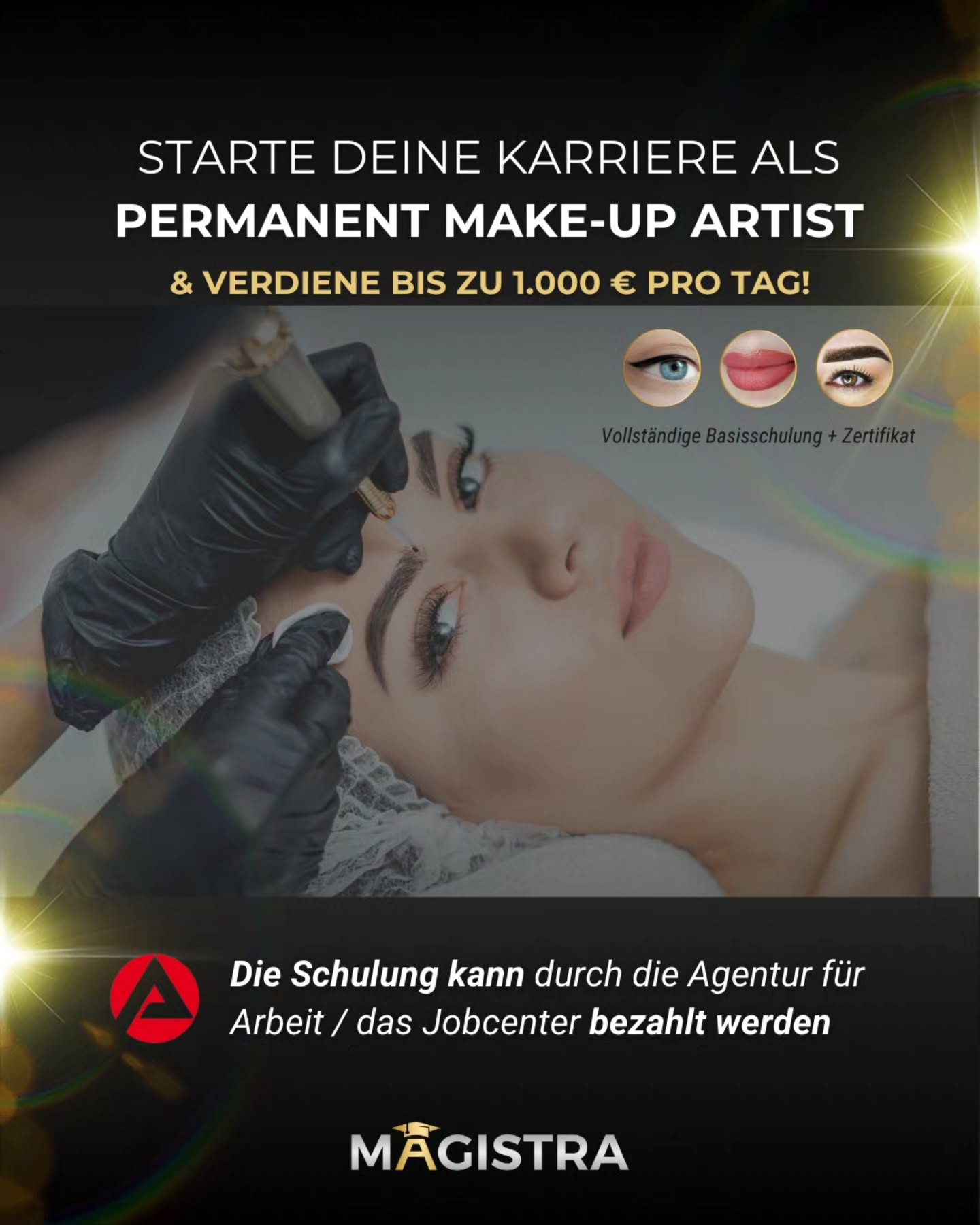 Anna Magistra Facebook ad: Permanent Make-up Weiterbildung
