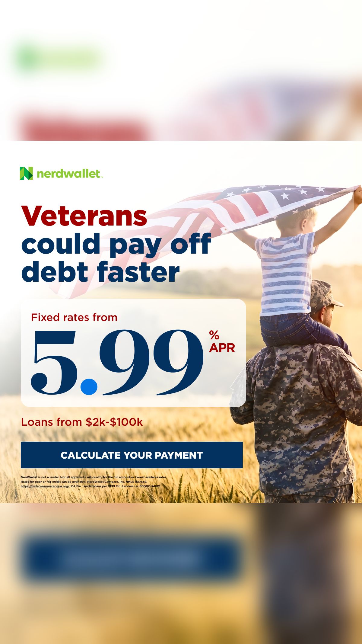 NerdWallet Facebook ad