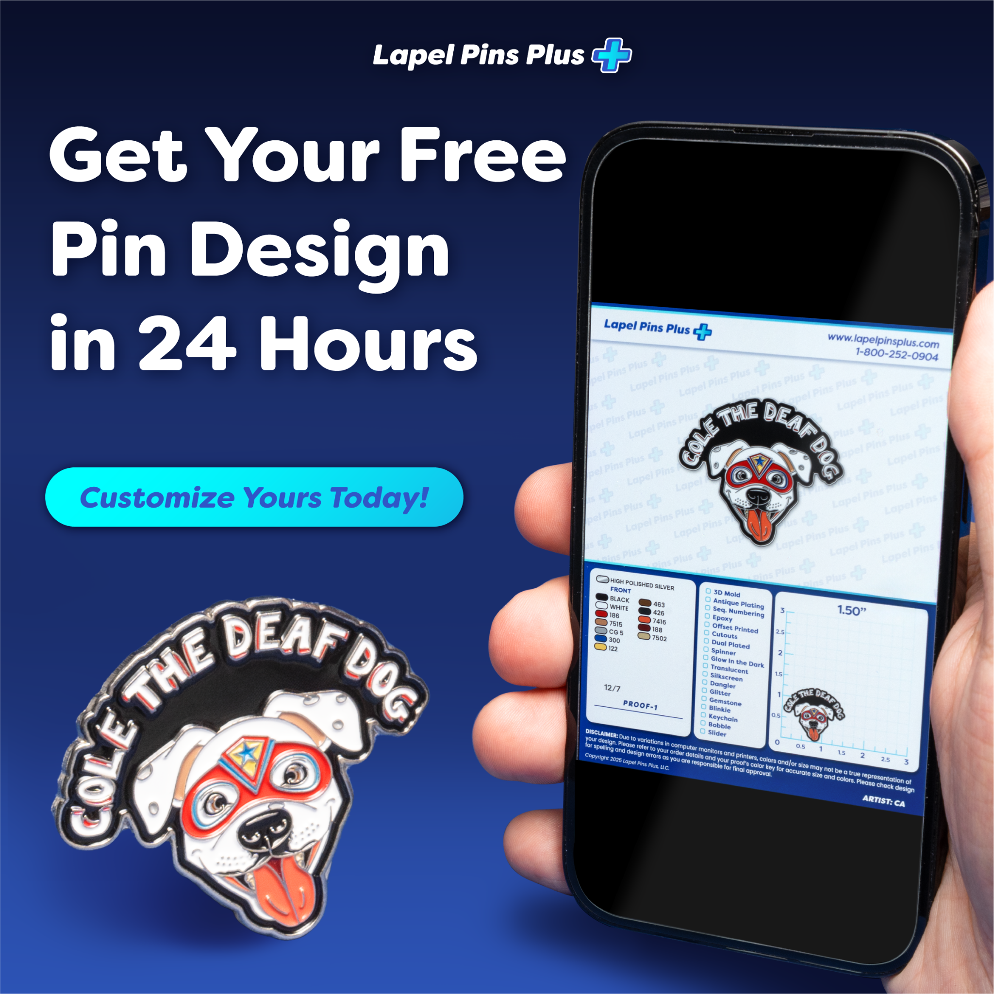Lapel Pins Plus Facebook ad