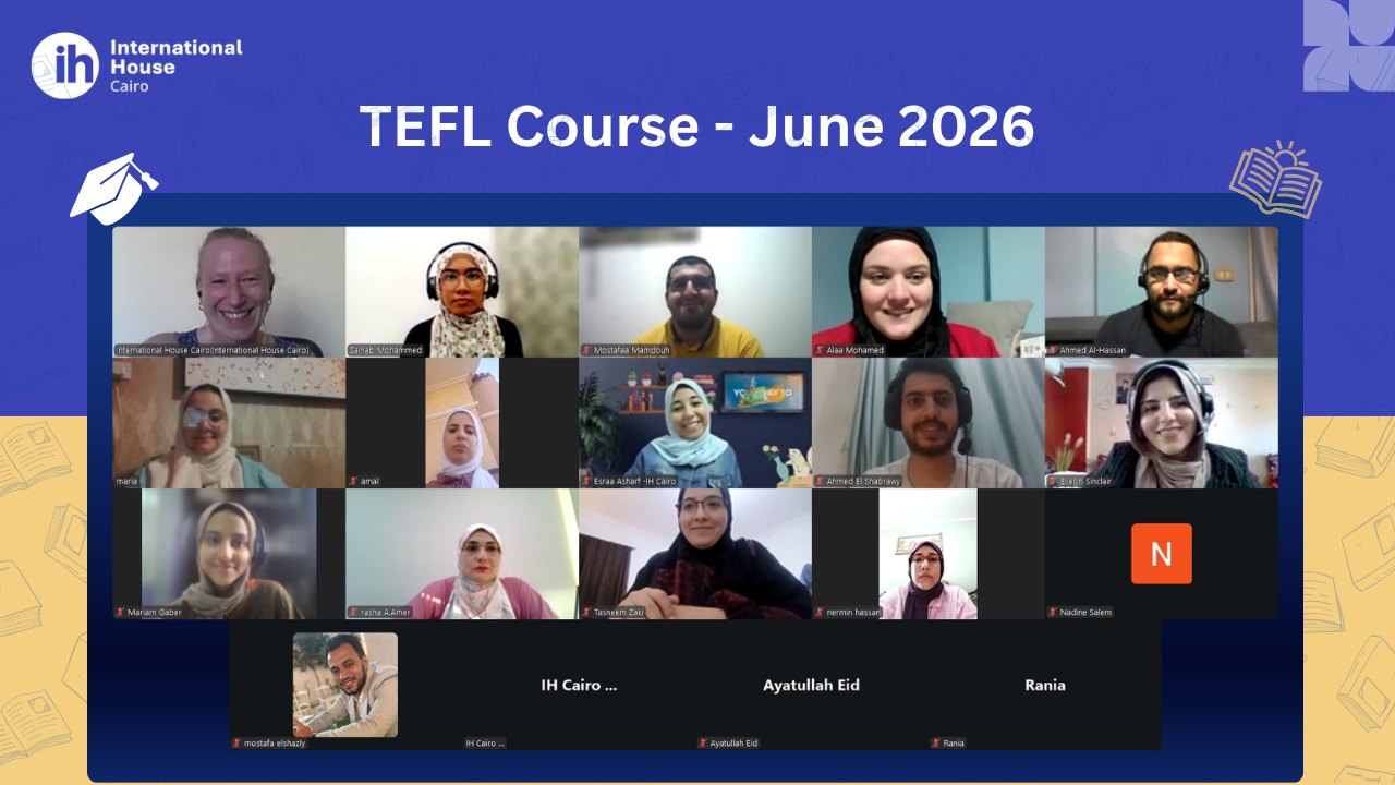 International House Cairo Facebook ad: The Part-time online TEFL proves that there's always…