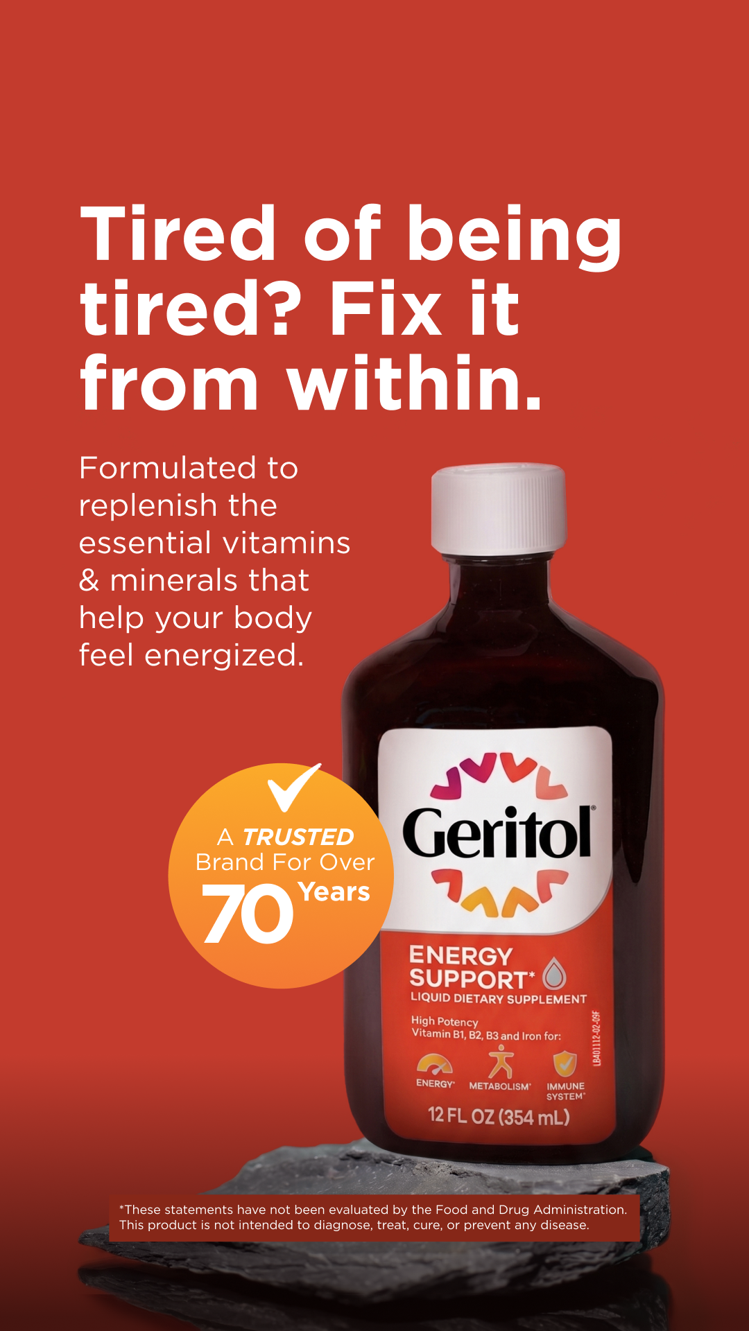 Geritol Facebook ad