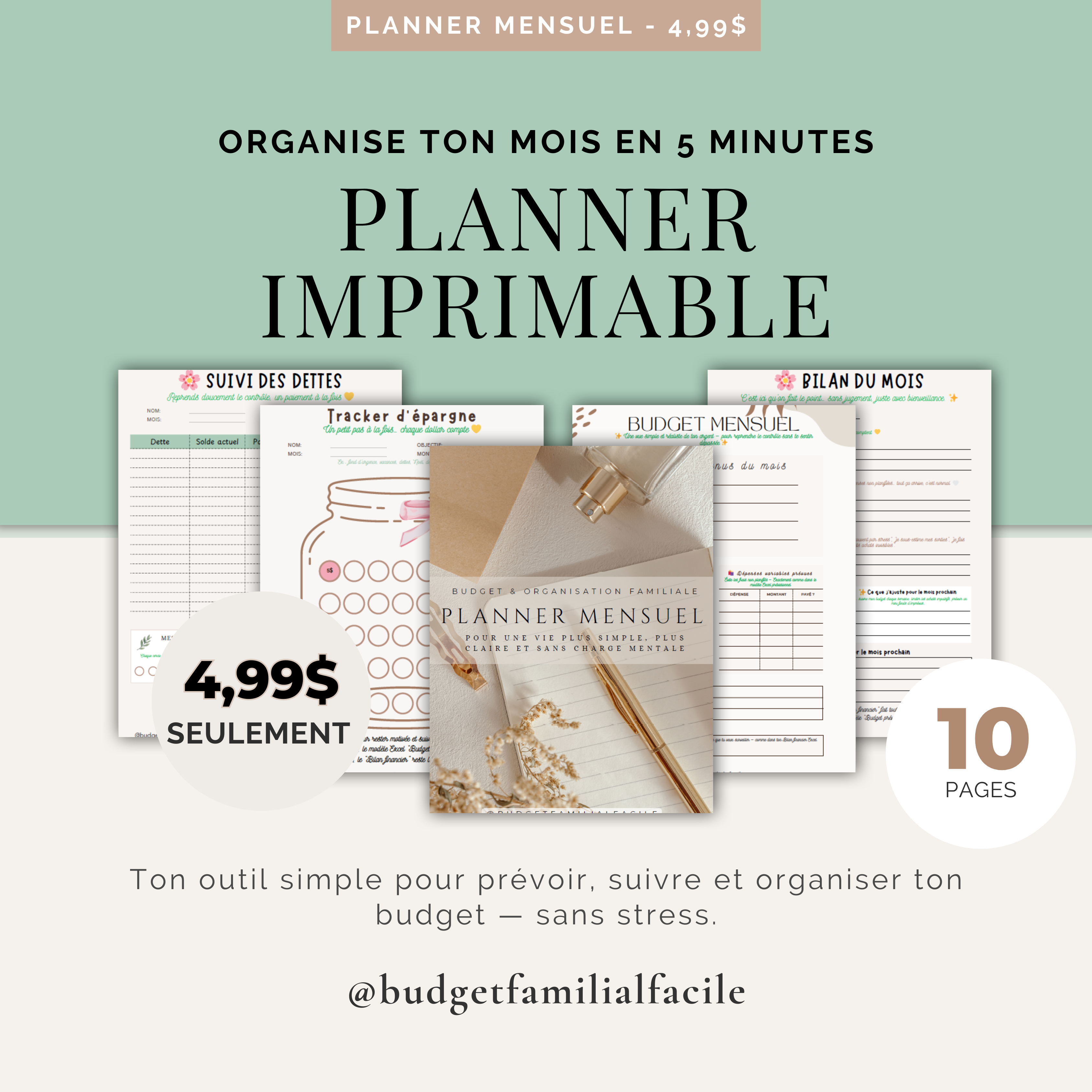 Budget Familial Facile Facebook ad: Budget clair en 5 min