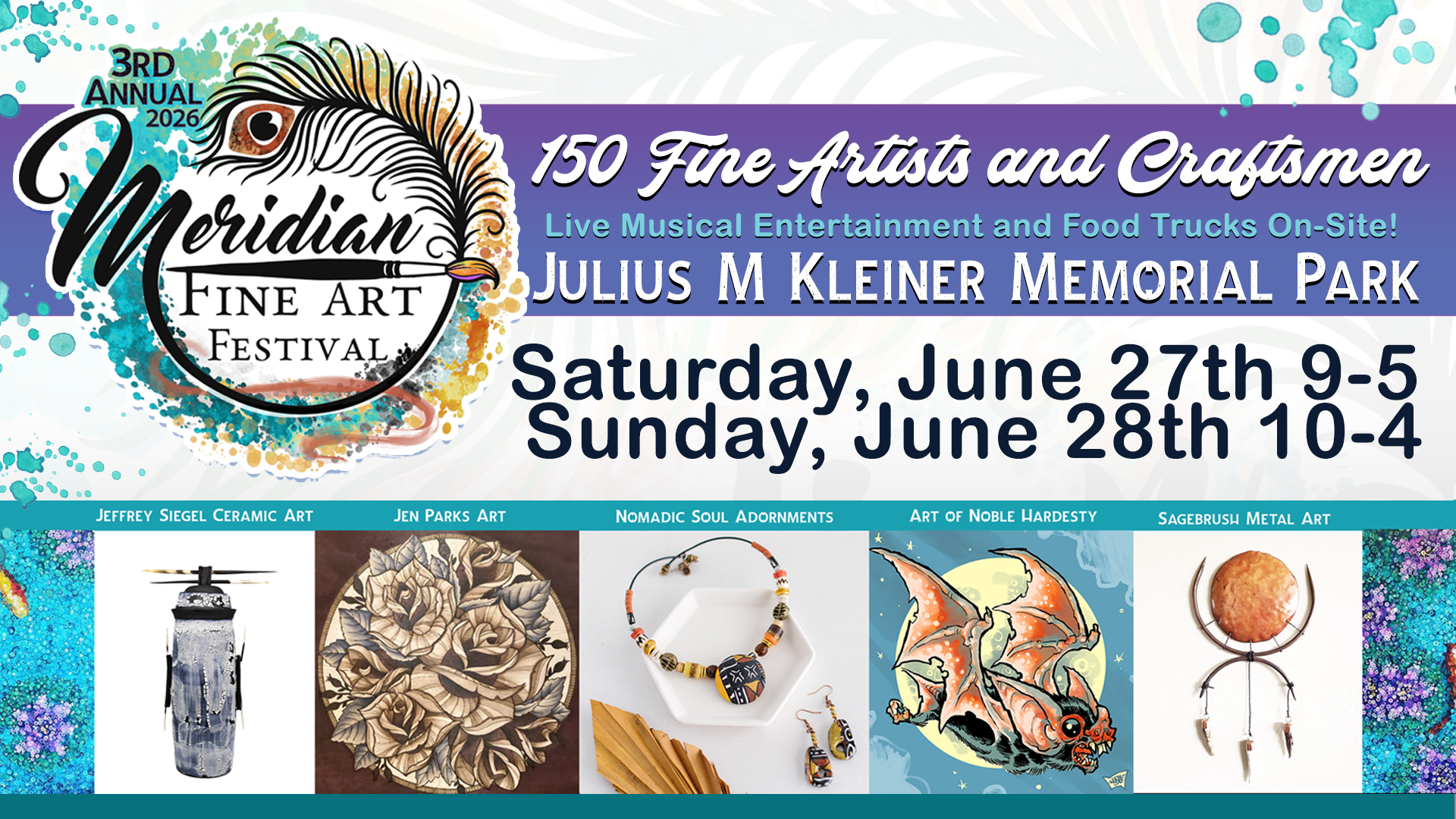 Meridian Fine Art Festival Facebook ad: 3rd Annual Meridian Fine Art Festival