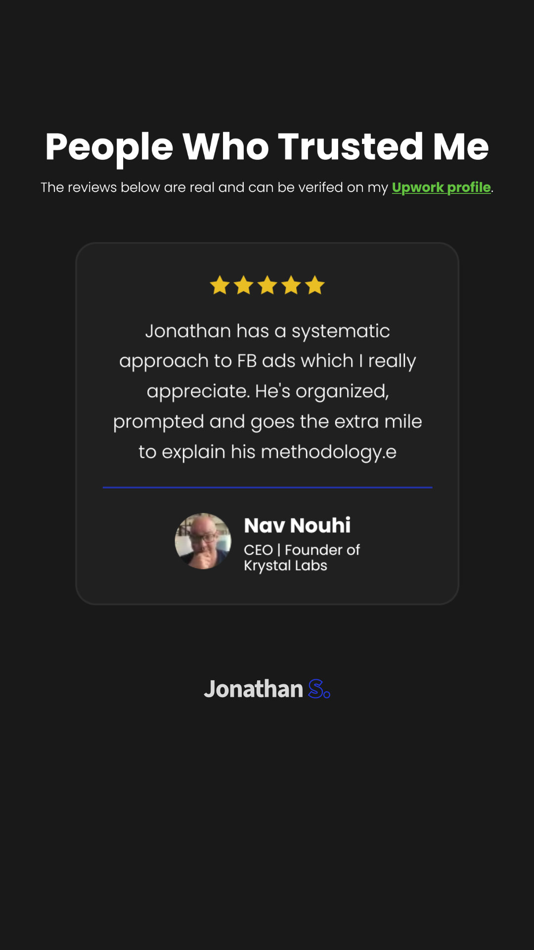 Jon the Freelancer - Meta Ads Expert Facebook ad