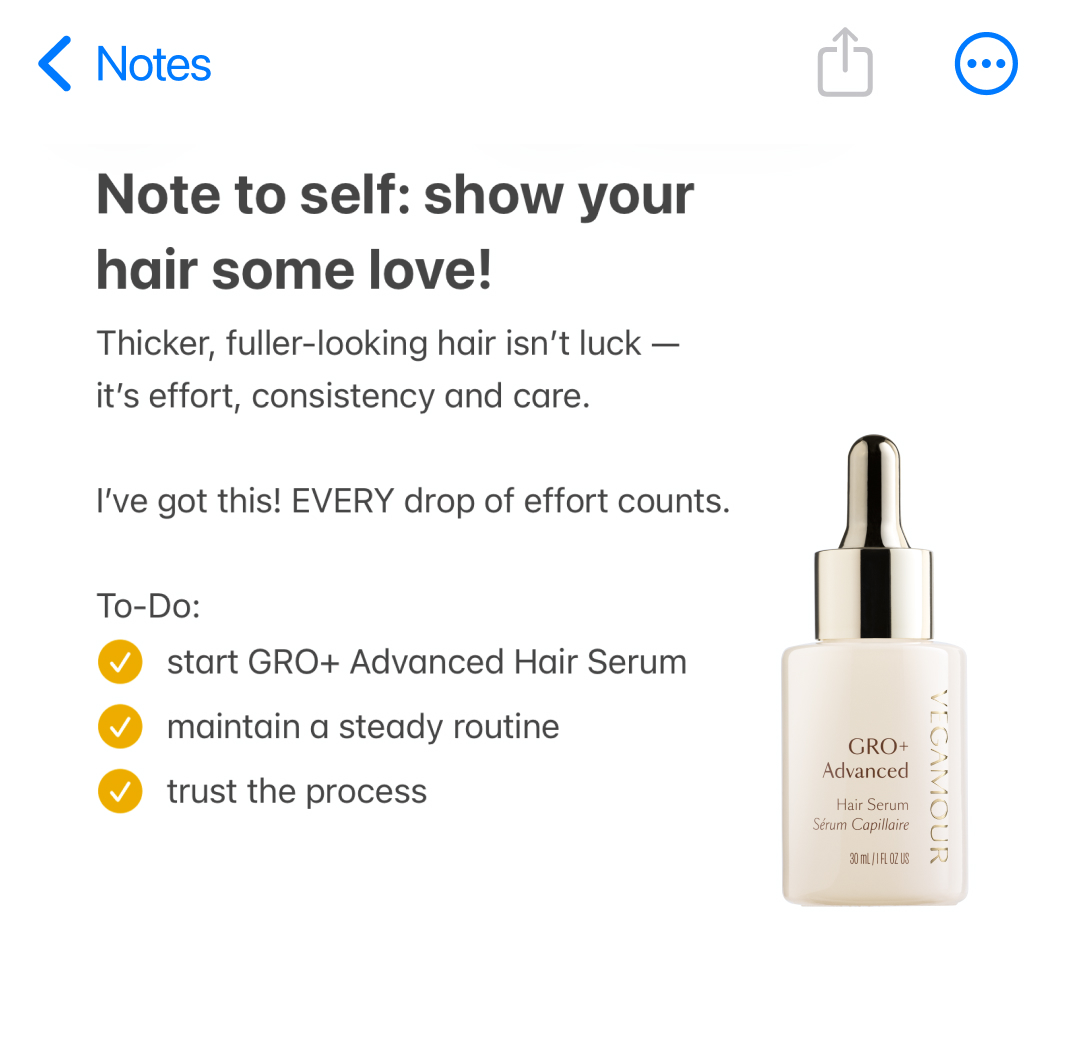 Vegamour Facebook ad