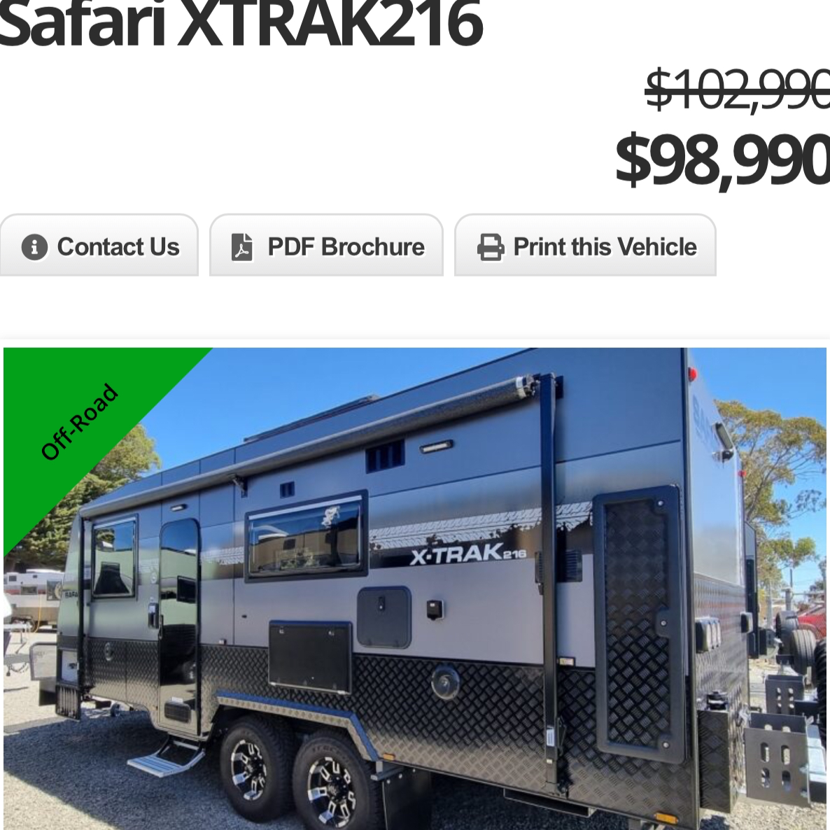 Trounce Caravans Facebook ad