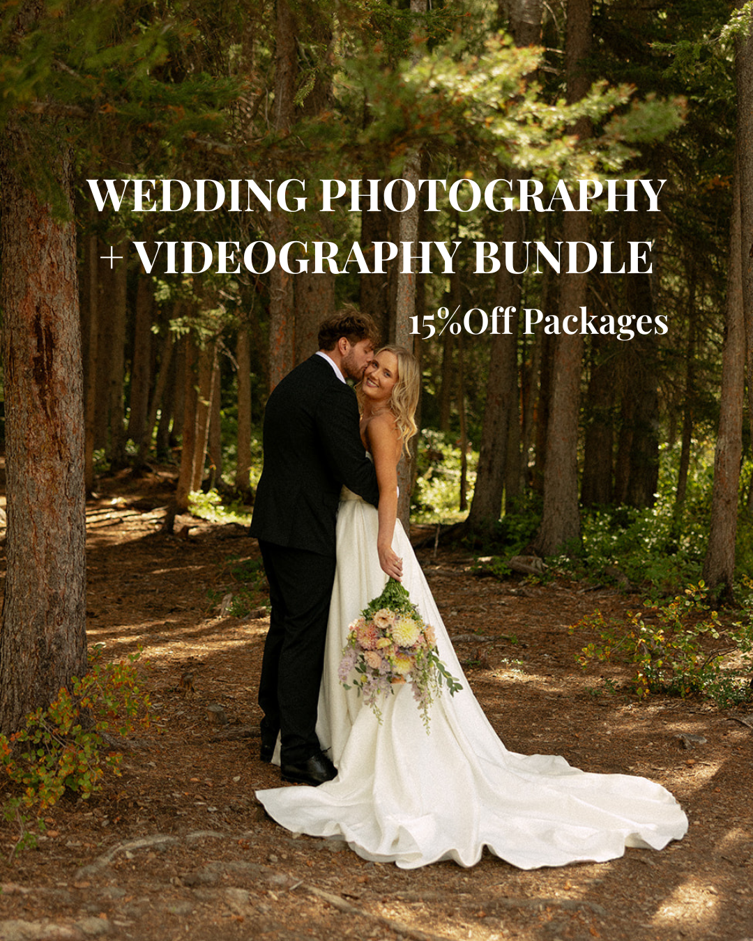 Jayde Mikenzie Photography Facebook ad: Get 15% off your wedding photography and videography!