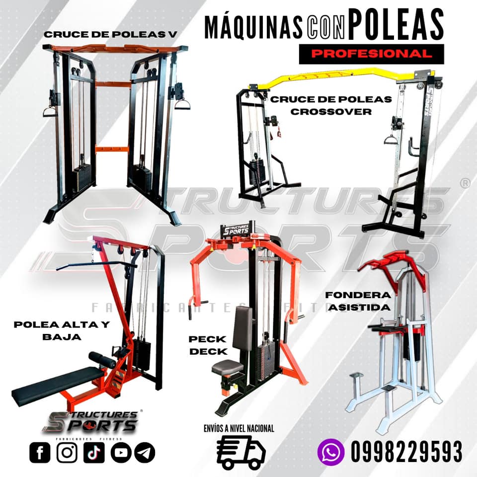 Sports Structures Fitness Facebook ad: Fabricantes de máquinas para GYM productos diseñados para…