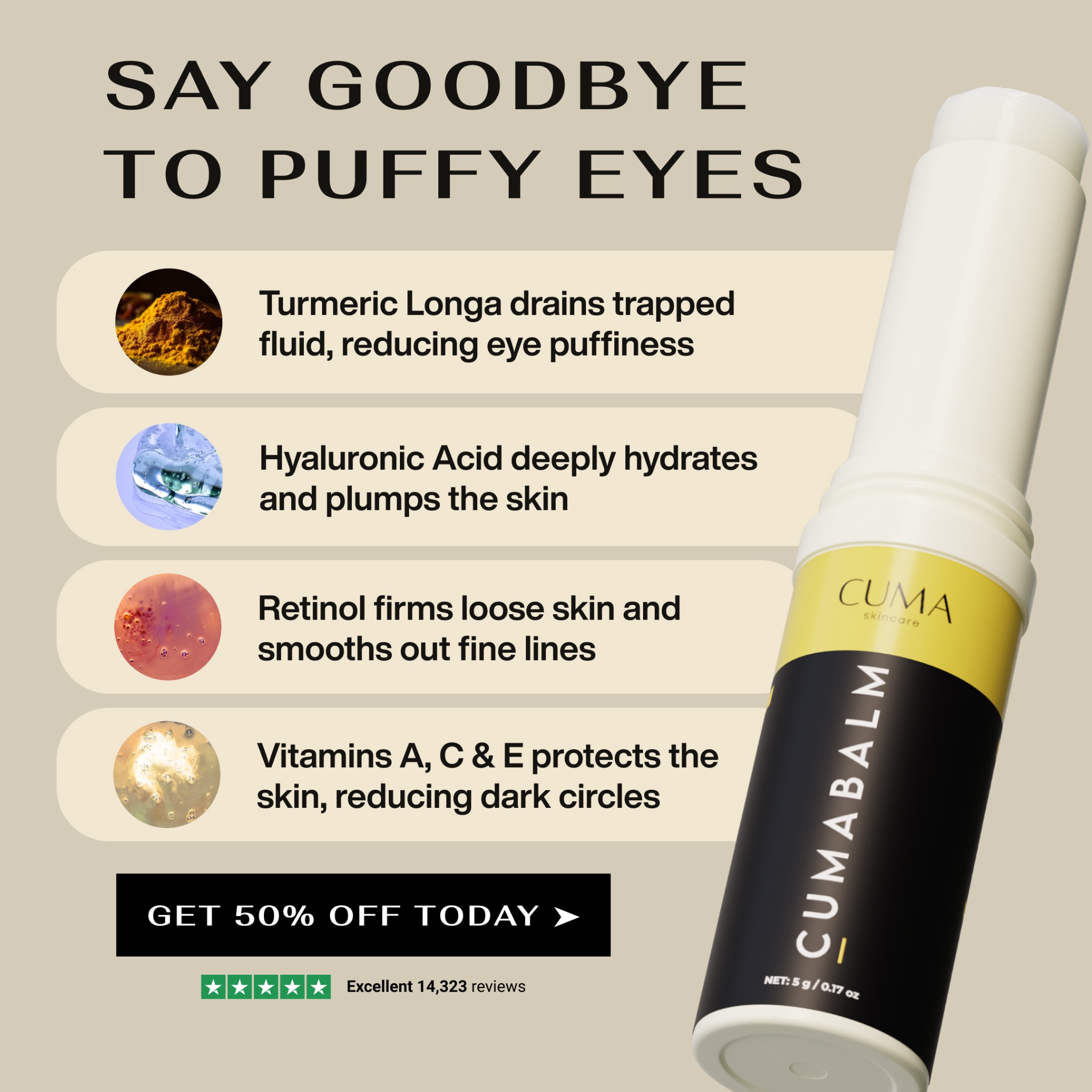 CUMA Skincare Facebook ad