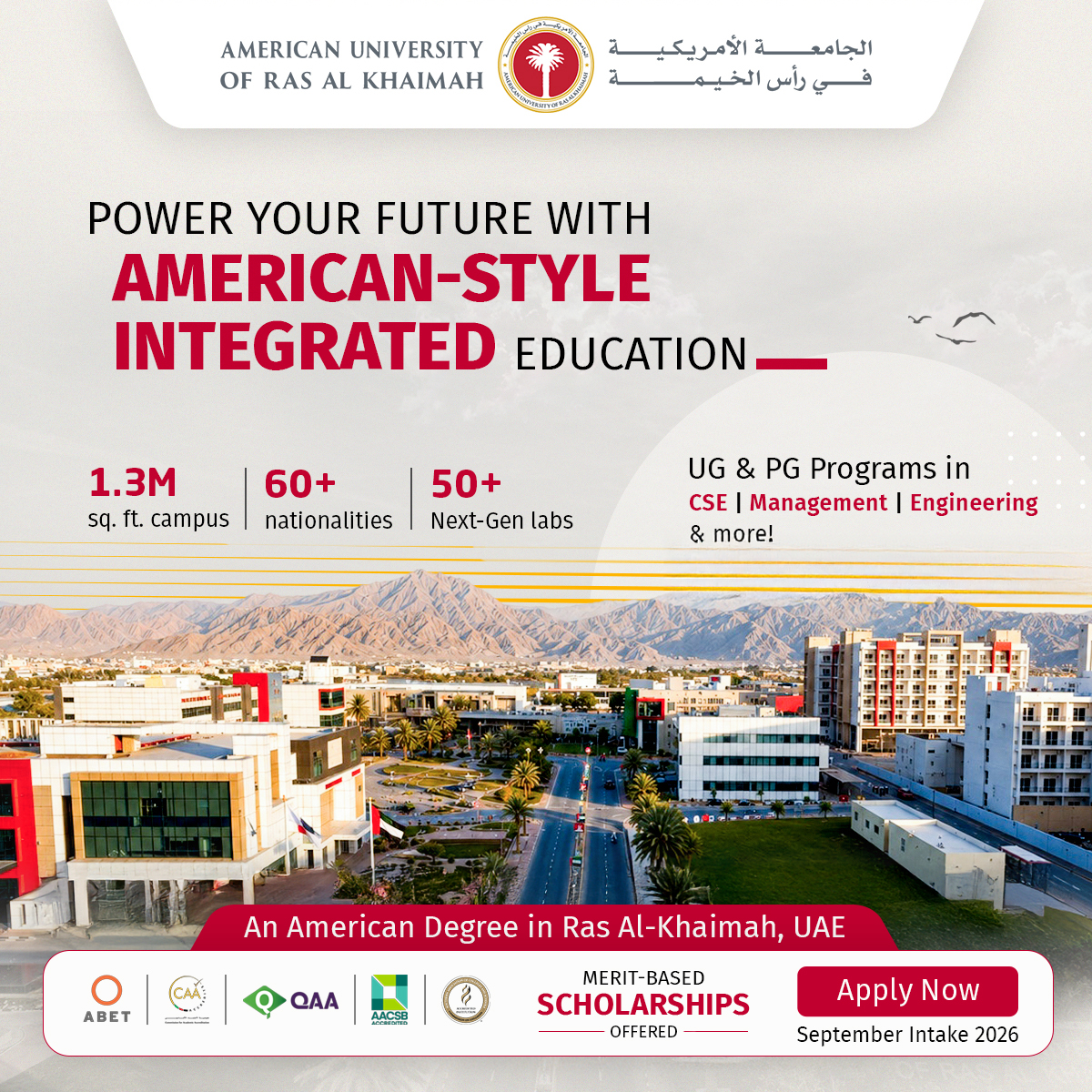American University of Ras Al Khaimah Facebook ad