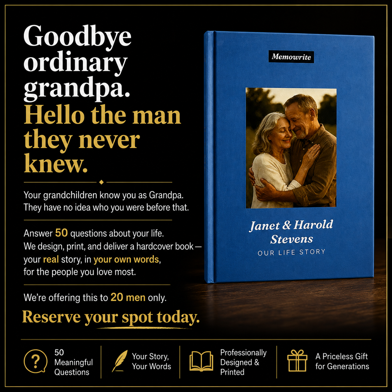 Memowrite Facebook ad