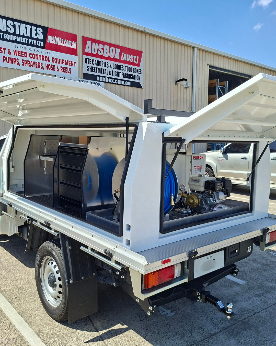 Austates Pest Equipment Facebook ad: Every minute spent digging through your ute is…