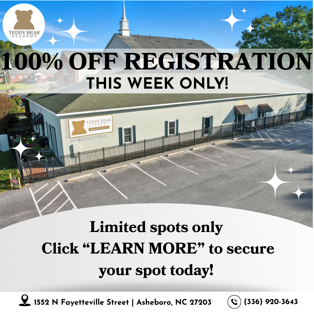 Teddy Bear Academy Facebook ad: Spots Are Filling Fast: Enroll Today!
