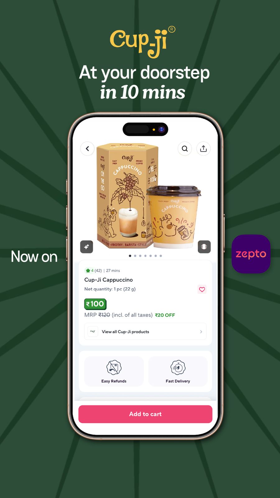 Cup-Ji Facebook ad: Cafe style coffee at your doorstep!