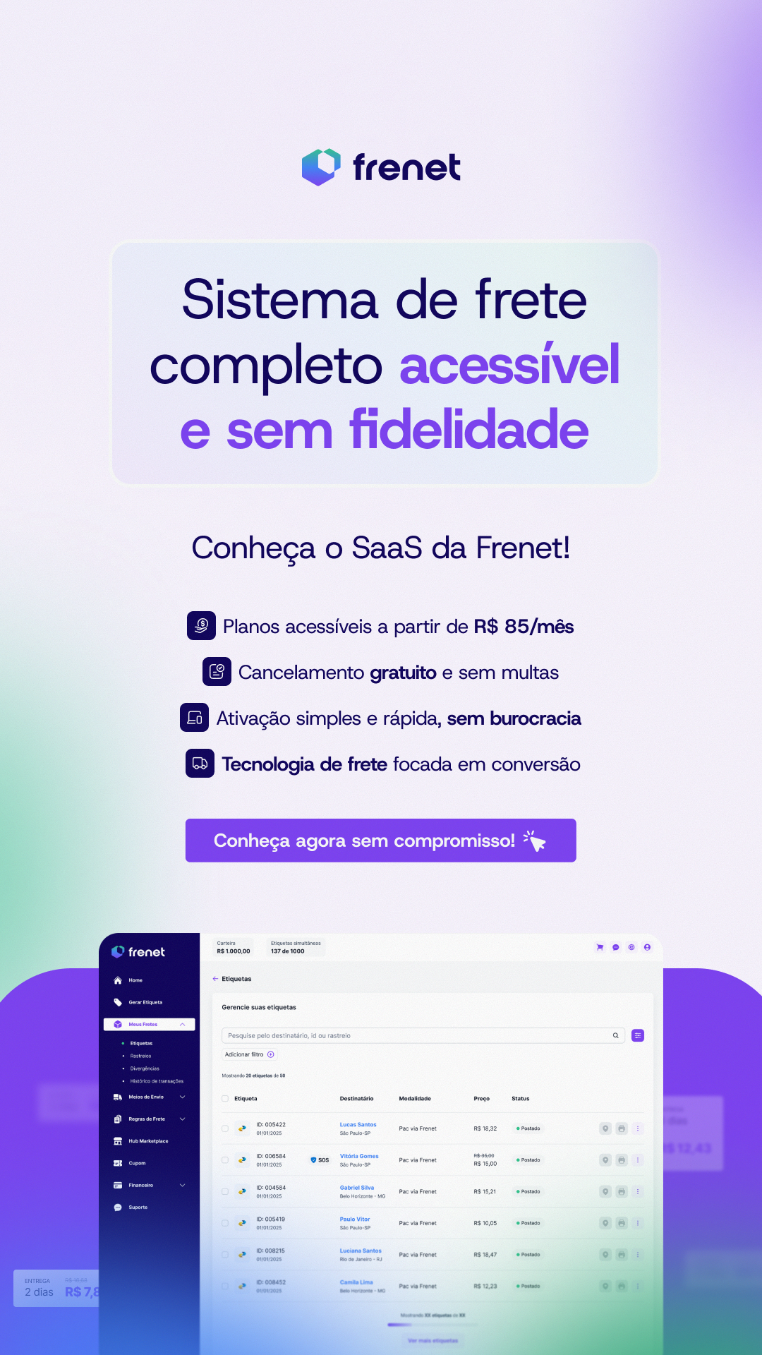 Frenet Gateway de Fretes Facebook ad
