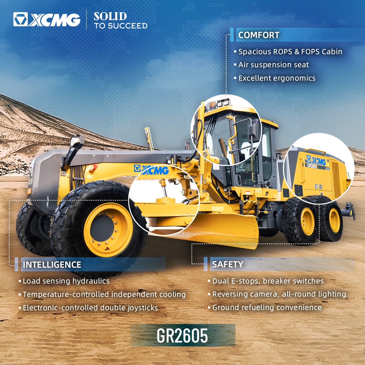 XCMG Group Facebook ad: Our Guiding Principle: At XCMG, our focus is…