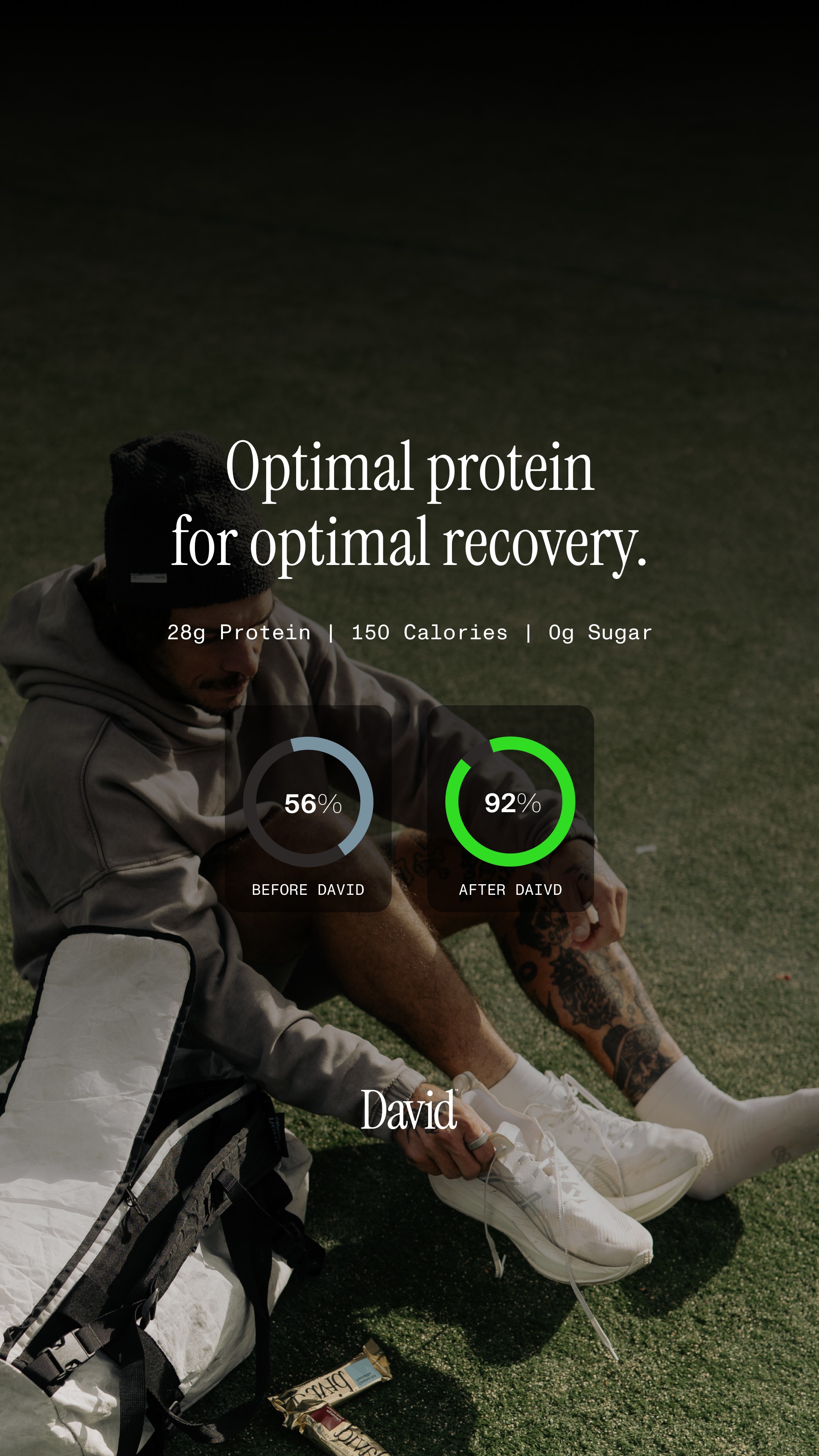 David Protein Facebook ad