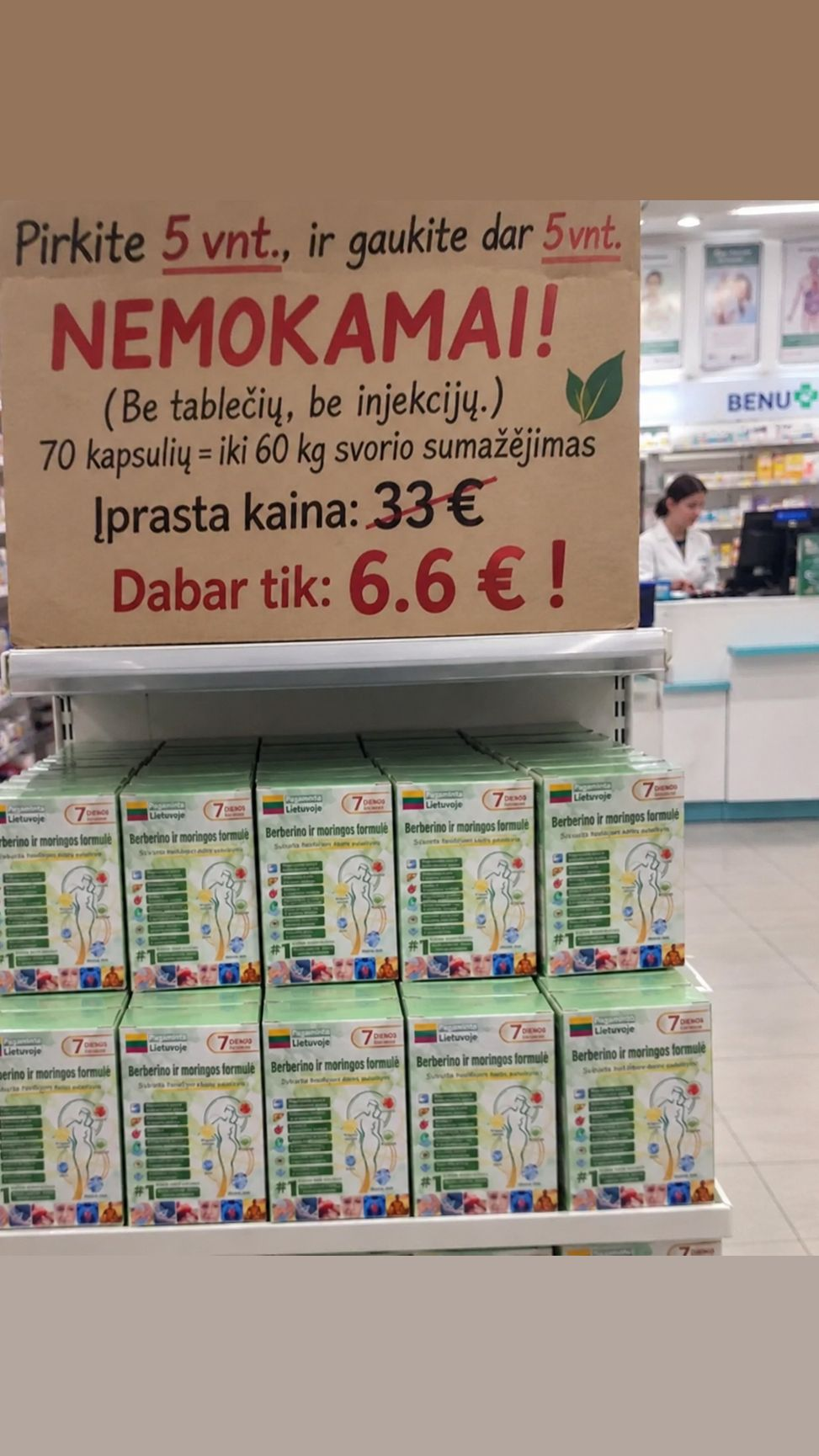 Dr. Lauren Beckett Facebook ad: Europos kokybės standartai • 100 % natūralūs ingredientai…