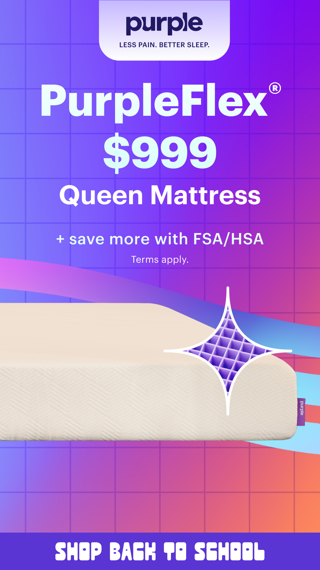 Purple Facebook ad