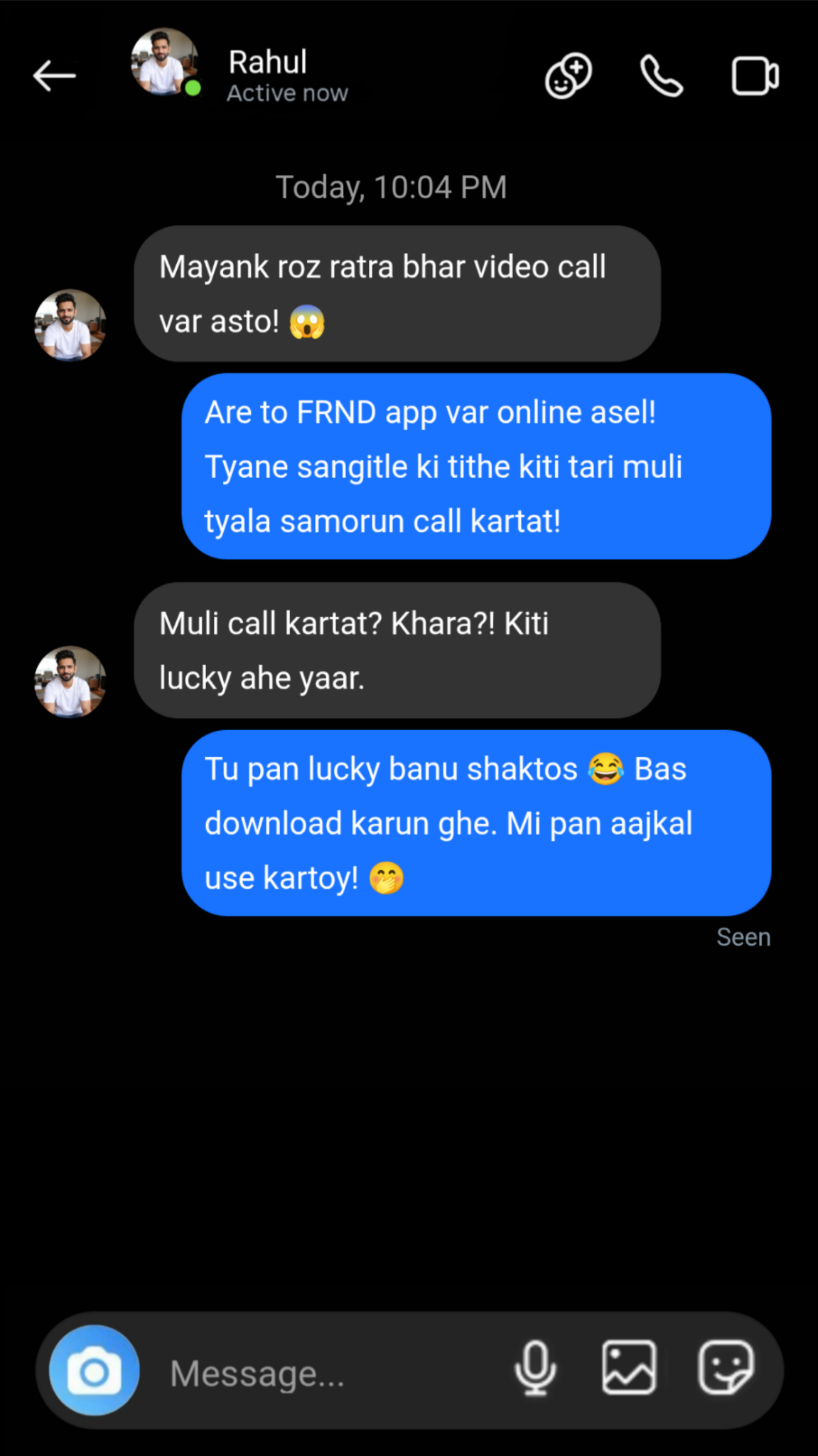 FRND Facebook ad