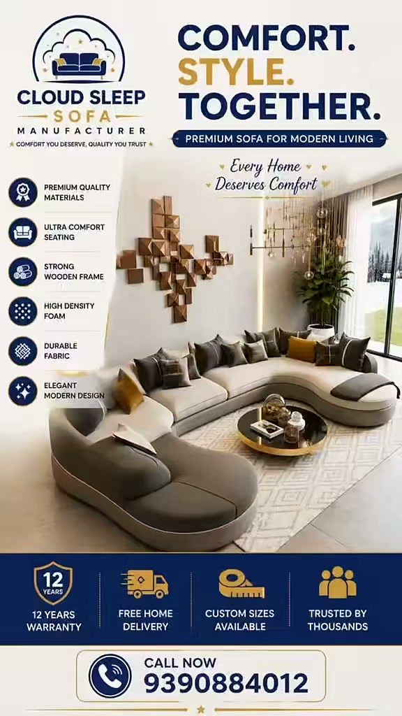 Cloud sleep sofa manufacturer Facebook ad: Sofa Factory Direct Prices