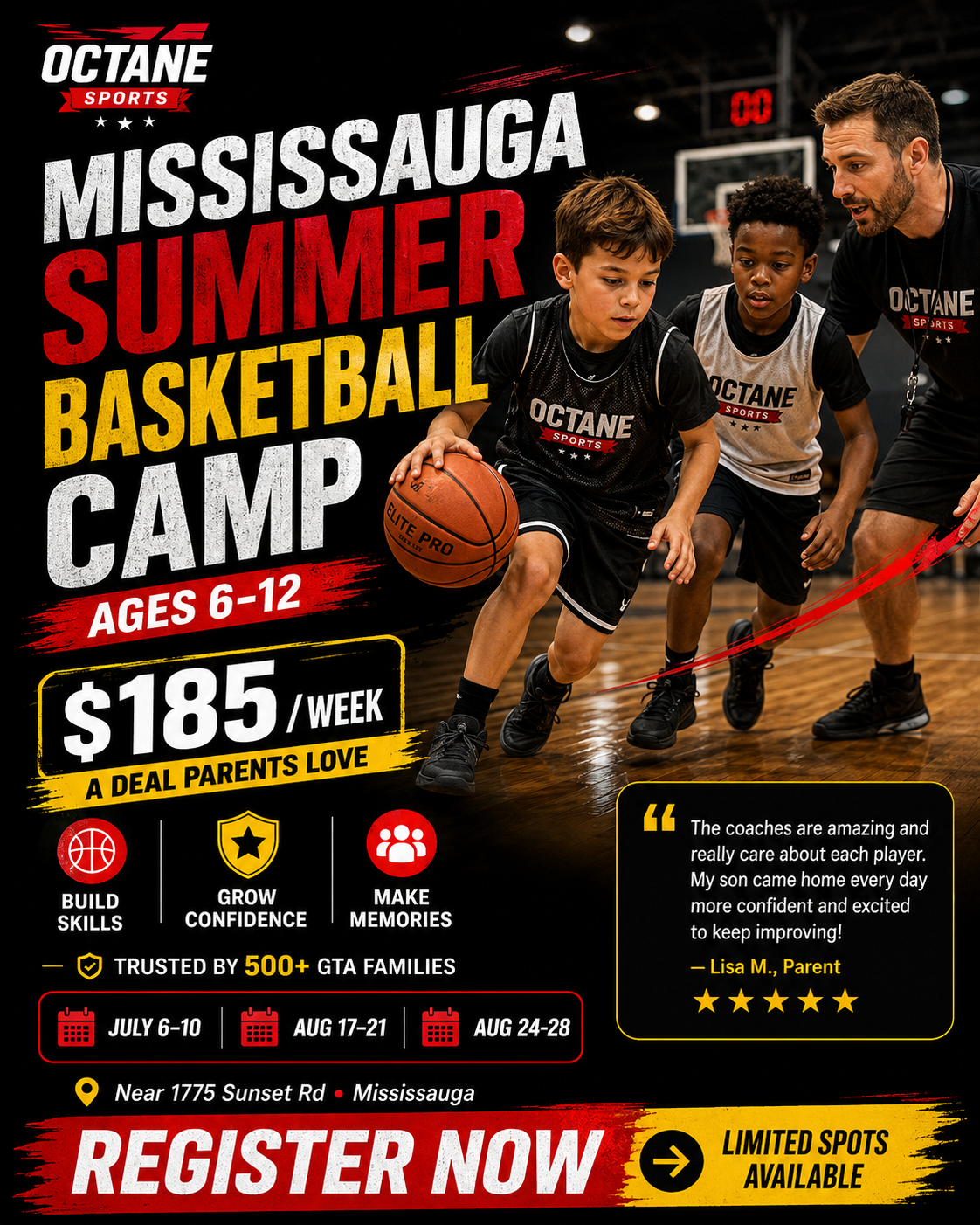 Kings Court Sismet Facebook ad: Elite Camp. $185. Limited Spots.